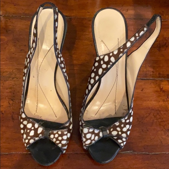 Kate Spade Calfskin Platform Slingback Heels 8 - Picture 2 of 4